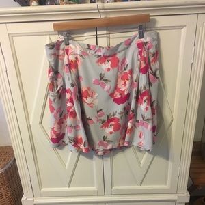 Beautiful Floral Cotton Miniskirt | Size XL